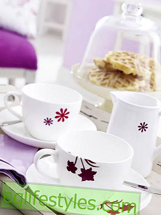 Coffee cups with motifs from Decorfolie