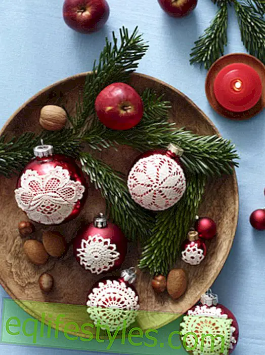 Shabby Chic Look: decorate Christmas tree balls