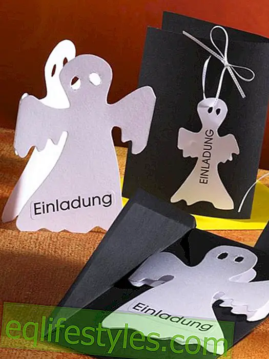 живея - Покана за Хелоуин парти: покана с картичка с призрак