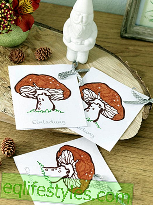 live - Sweet DIY idea: invitation cards with mushrooms