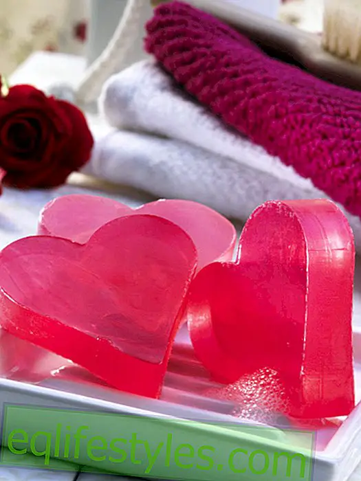 Valentine's Day: heart soap