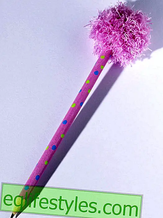 Pencil with pompon